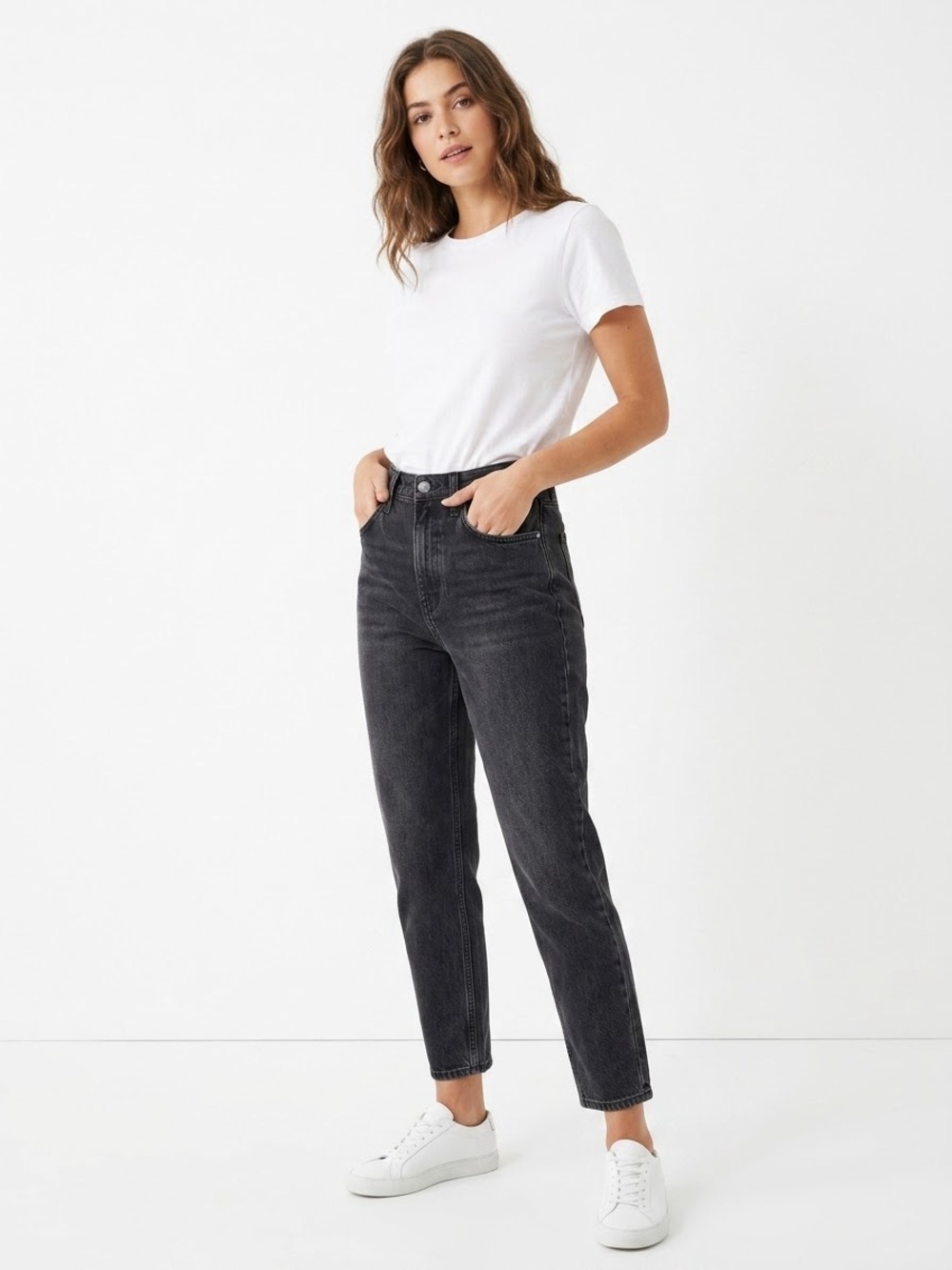 Everlane Curvy 90’s Cheeky Straight Jean Ankle Black Sz 27 New